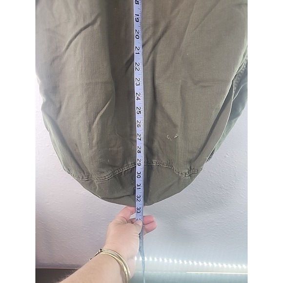 Vintage Military Laundry Barracks  Bag OD Green Drawstring Korean War - Picture 5 of 6